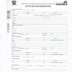 Acte de Mariage (Pérou)