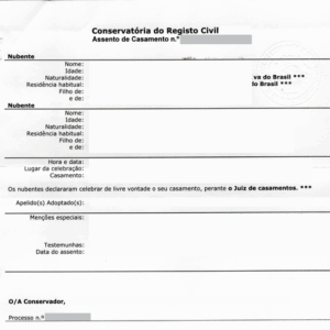 Acte de Mariage (Portugal)