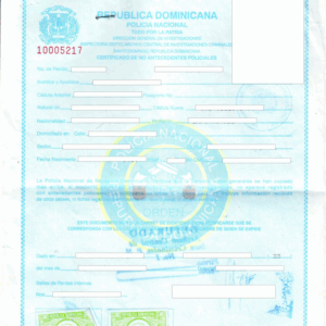 Casier Judiciaire (Policia Nacional)