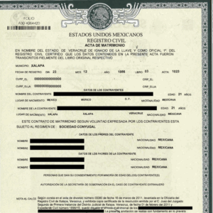 Acte de Mariage (Méxique)